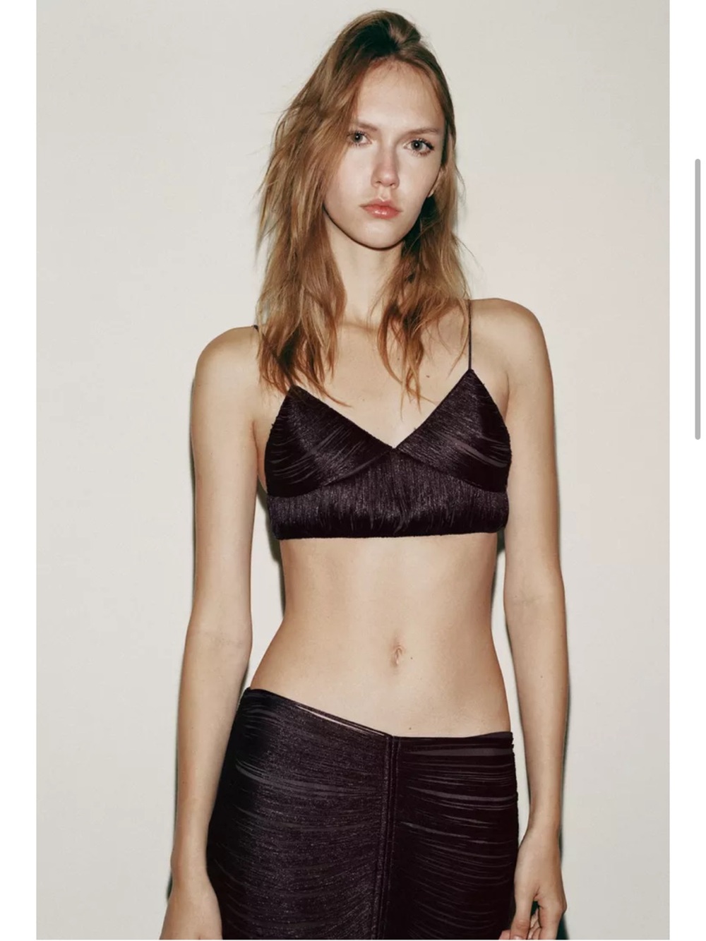Zara fringe mini top. M
